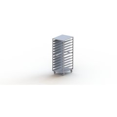 DXPDHOR24UP Universal Tray Cart 24 Trays - Aluminum