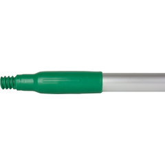 40246EC09 Natural Aluminum Handle with Color-Coded Tip and Hang Up Cap 30" - Green