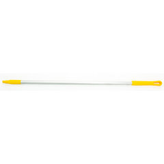 40216EC04 Natural Aluminum Handle with Color-Coded Tip and Hang Up Cap 48" - Yellow