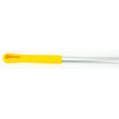 40216EC04 Natural Aluminum Handle with Color-Coded Tip and Hang Up Cap 48" - Yellow