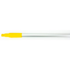 40216EC04 Natural Aluminum Handle with Color-Coded Tip and Hang Up Cap 48" - Yellow