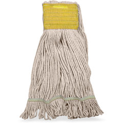 369513B00 SMALL LOOPED-END MOP NATURAL W/YELLOW BAND - 4 PLY