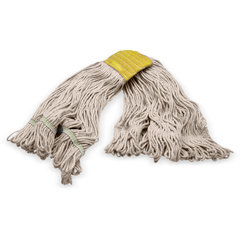 369513B00 SMALL LOOPED-END MOP NATURAL W/YELLOW BAND - 4 PLY