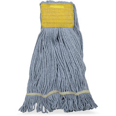 369513B14 SMALL BLUE LOOPED-END MOP W/YELLOW BAND - 4 PLY WI