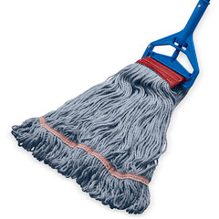 369125G14 GREASE RELEASE LRG BLUE LOOPED-END MOP W/RED BAND