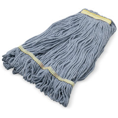 369411B14 SMALL BLUE LOOPED-END MOP W/YELLOW BAND - 4 PLY SY