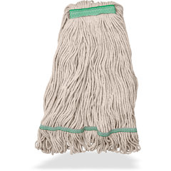 369417B00 MED NATURAL GREEN BAND MOP W/LOOPED-END - 4 PLY SY