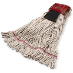 369424S00 LRG NATURAL LOOPED-END MOP W/RED BAND W/ SCRUBBER