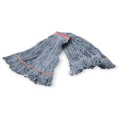 369425B14 LRG BLUE LOOPED-END MOP W/RED BAND - 4 PLY NRW BAN