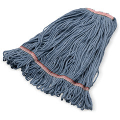 369325M14 ANTI-MICROBIAL LRG BLUE LOOPED-END MOP W/RED BAND