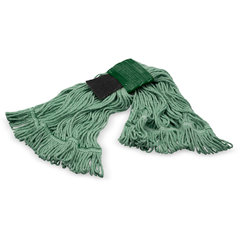 369418S09 MED GREEN LOOPED-END MOP W/GREEN BAND - GREEN W/ S
