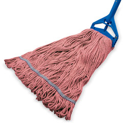 36942905 X-LRG RED LOOPED END MOP W/BLUE BAND - 4 PLY SYNTH