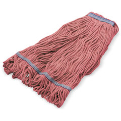36942905 X-LRG RED LOOPED END MOP W/BLUE BAND - 4 PLY SYNTH