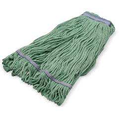 36942909 X-LRG GREEN LOOPED END MOP W/BLUE BAND - 4 PLY SYN