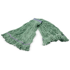 36942909 X-LRG GREEN LOOPED END MOP W/BLUE BAND - 4 PLY SYN