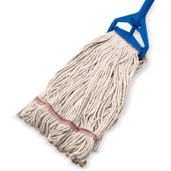 369423B00 LRG NATURAL LOOPED-END MOP W/RED BAND - 4 PLY SYNT