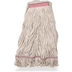 369423B00 LRG NATURAL LOOPED-END MOP W/RED BAND - 4 PLY SYNT