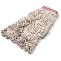 369423B00 LRG NATURAL LOOPED-END MOP W/RED BAND - 4 PLY SYNT
