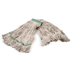 369417B00 MED NATURAL GREEN BAND MOP W/LOOPED-END - 4 PLY SY
