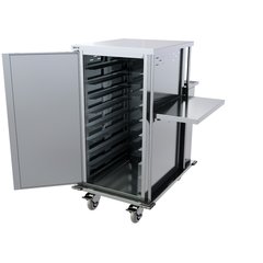DXPTQCSHELF Drop Down Shelf TQ Compact Meal Delivery Cart - Stainless Steel