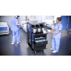 DXPTQCSHELF Drop Down Shelf TQ Compact Meal Delivery Cart - Stainless Steel