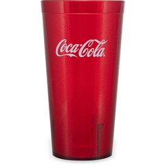 52203550 Coca-Cola® Stackable™ SAN Plastic Tumbler 20 oz - Coke - Ruby