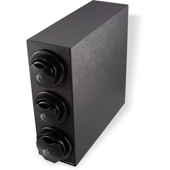 L2913BK EZ-Fit® Lid Dispenser L2200C (2) and L2400C (1) Trim Rings Cabinet - Black  - Black