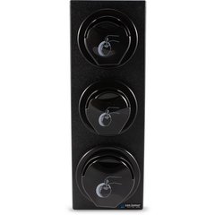 L2913BK EZ-Fit® Lid Dispenser L2200C (2) and L2400C (1) Trim Rings Cabinet - Black  - Black
