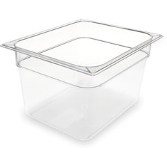 10223B07 StorPlus™ Polycarbonate Food Pan 1/2 Size, 8" Deep - Clear