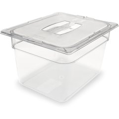 10223B07 StorPlus™ Polycarbonate Food Pan 1/2 Size, 8" Deep - Clear