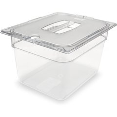 10223B07 StorPlus™ Polycarbonate Food Pan 1/2 Size, 8" Deep - Clear