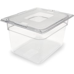 10223B07 StorPlus™ Polycarbonate Food Pan 1/2 Size, 8" Deep - Clear