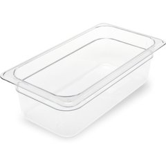 3066107 StorPlus™ Polycarbonate Food Pan 1/3 Size, 4" Deep - Clear
