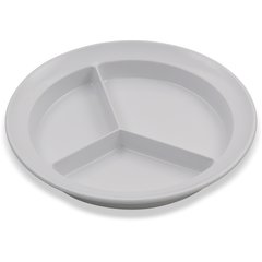 KL20302 Kingline™ Melamine 3-Compartment Deep Plate 8.75" - White