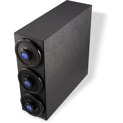 C2903BK EZ-Fit 3-Slot Vertical Countertop Cup Dispenser Cabinet with Black Trim Ring 8 46 oz - Black