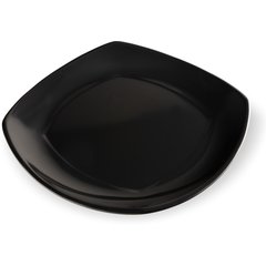 4330803 Melamine Upturned Corner Small Square Plate 7.75" - Black