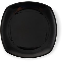 4330803 Melamine Upturned Corner Small Square Plate 7.75" - Black