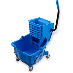 3690814 Commercial Mop Bucket with Side-Press Wringer 26 Quart - Blue