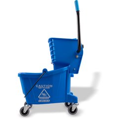 3690814 Commercial Mop Bucket with Side-Press Wringer 26 Quart - Blue