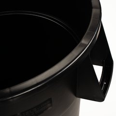 34105503 Bronco™ Round Waste Bin Trash Container 55 Gallon - Black