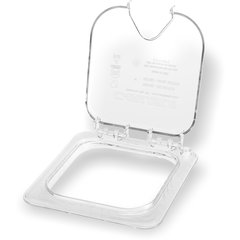 10319Z07 StorPlus™ EZ Access Hinged Notched Universal Food Pan Lid 1/6 Size - Clear