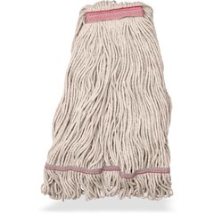 369423B00 LRG NATURAL LOOPED-END MOP W/RED BAND - 4 PLY SYNT