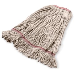 369325M00 ANTI-MICROBIAL LRG NATURAL LOOPED-END MOP W/RED BA