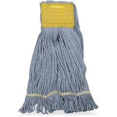 369513B14 SMALL BLUE LOOPED-END MOP W/YELLOW BAND - 4 PLY WI