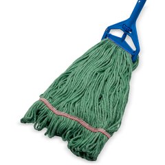 369325M09 ANTI-MICROBIAL LRG GREEN LOOPED-END MOP W/RED BAND