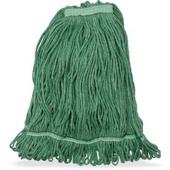 369325M09 ANTI-MICROBIAL LRG GREEN LOOPED-END MOP W/RED BAND