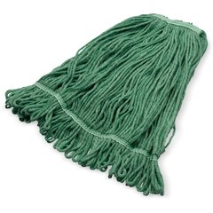 369325M09 ANTI-MICROBIAL LRG GREEN LOOPED-END MOP W/RED BAND