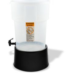 222903 Round Beverage Dispenser with Base 5 Gallon - Black