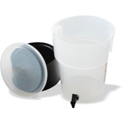 222903 Round Beverage Dispenser with Base 5 Gallon - Black