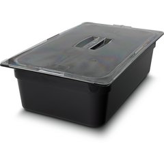 10202B03 StorPlus™ Polycarbonate Food Pan Full-Size, 6" Deep - Black